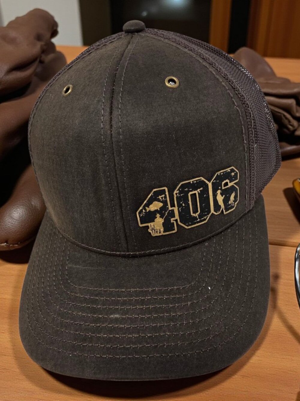 406 Fisherman Trucker Cap - Richardson 112WF Laser Engraved Patch